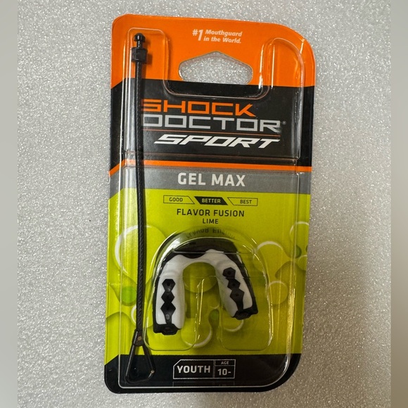 2 Shock Doctor Sport Gel Max Flavor Fusion Mouth Guard Lime, Youth 10 or Under. - Picture 2 of 3